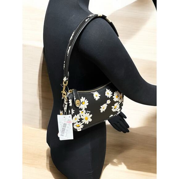 NWT Coach CR509 Floral Print Leather Swinger 20 Bag - Picture 8 of 12